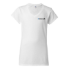 Image de T-shirt col en V  blanc - Femme 