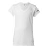 Image de T-shirt col en V  blanc - Femme 