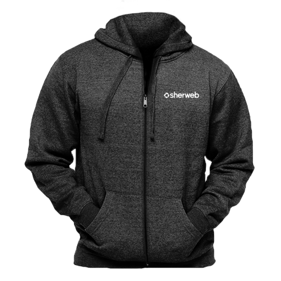 Image de Veste à capuchon avec zip - Unisexe - Charbon cendré